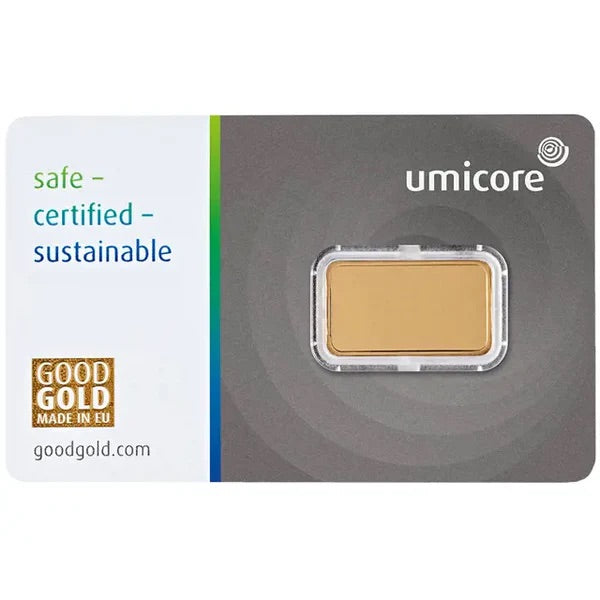 UMICORE 5G STAMPED GOLD BAR